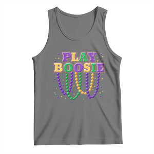 Funny Play Boosie Mardi Gras Tank Top Beads Fat Tuesday Carnival TS11 Black Heather Print Your Wear