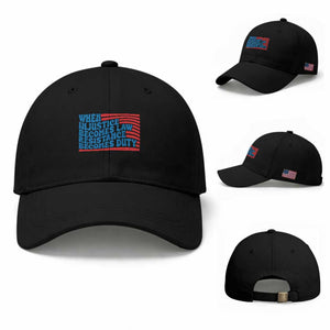 When Injustice Becomes Law Resistance Becomes Duty Baseball Cap Thomas Jefferson Quotes TS11 Baseball Cap Universal Fit Black Print Your Wear