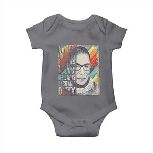 When Injustice Becomes Law Resistance Becomes Duty Baby Onesie RBG Quote TS11 Charcoal Print Your Wear