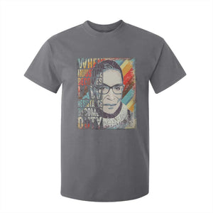 When Injustice Becomes Law Resistance Becomes Duty T Shirt For Kid RBG Quote TS11 Charcoal Print Your Wear