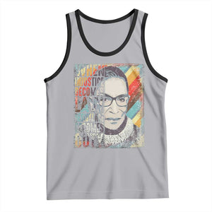 When Injustice Becomes Law Resistance Becomes Duty Tank Top RBG Quote TS11 Athletic Heather Black Print Your Wear