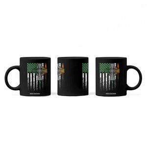 Irish Pride Coffee Mug American Flag Celtic Cross Shamrock St Patrick's Day TS11 Print Your Wear