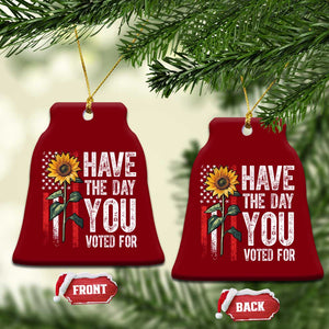 Have The Day You Voted For Ceramic Ornament Vintage American Flag Sunflower TS11 Print Your Wear