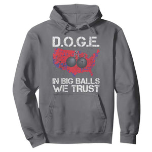 DOGE In Big Balls We Trust 2025 Hoodie Vintage American Map TS11 Charcoal Print Your Wear