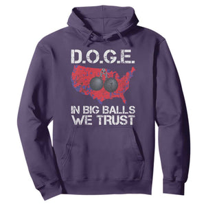 DOGE In Big Balls We Trust 2025 Hoodie Vintage American Map TS11 Purple Print Your Wear