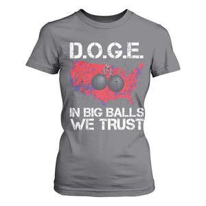 DOGE In Big Balls We Trust 2025 T Shirt For Women Vintage American Map TS11 Charcoal Print Your Wear