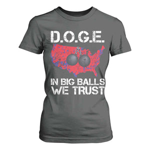 DOGE In Big Balls We Trust 2025 T Shirt For Women Vintage American Map TS11 Dark Heather Print Your Wear