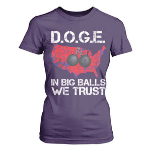 DOGE In Big Balls We Trust 2025 T Shirt For Women Vintage American Map TS11 Purple Print Your Wear
