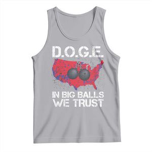DOGE In Big Balls We Trust 2025 Tank Top Vintage American Map TS11 Athletic Heather Print Your Wear