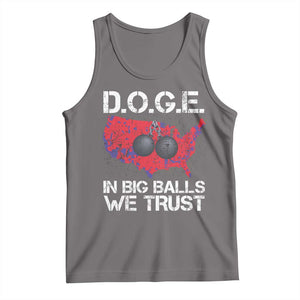 DOGE In Big Balls We Trust 2025 Tank Top Vintage American Map TS11 Deep Heather Print Your Wear