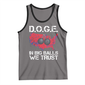 DOGE In Big Balls We Trust 2025 Tank Top Vintage American Map TS11 Deep Heather Black Print Your Wear