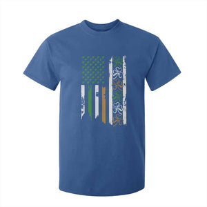 Funny Irish American Vintage Shamrock Flag T Shirt For Kid TS11 Royal Blue Print Your Wear