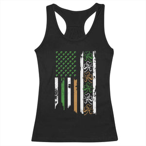 Funny Irish American Vintage Shamrock Flag Racerback Tank Top TS11 Black Print Your Wear