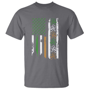 Funny Irish American Vintage Shamrock Flag T Shirt TS11 Charcoal Print Your Wear