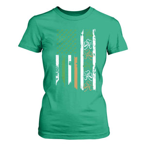 Funny Irish American Vintage Shamrock Flag T Shirt For Women TS11 Irish Green Print Your Wear