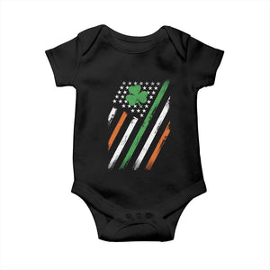 Funny Irish American Flag Shamrock Baby Onesie TS11 Black Print Your Wear