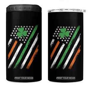 Funny Irish American Flag Shamrock 4 in 1 Can Cooler Tumbler TS11 One Size: 16 oz Black Print Your Wear