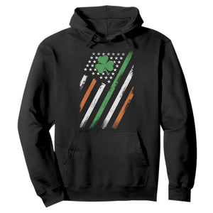 Funny Irish American Flag Shamrock Hoodie TS11 Black Print Your Wear