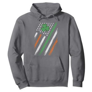 Funny Irish American Flag Shamrock Hoodie TS11 Charcoal Print Your Wear