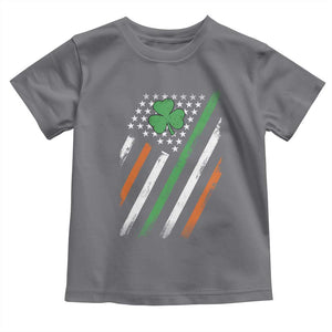 Funny Irish American Flag Shamrock Toddler T Shirt TS11 Charcoal Print Your Wear