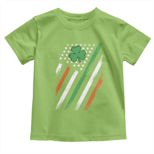 Funny Irish American Flag Shamrock Toddler T Shirt TS11 Lime Print Your Wear