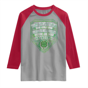 Funny Irish Pride Raglan Shirt Some People Spend Their Whole Lives Trying To Be Awesome Others Are Born Irish TS11 Sport Gray Red Print Your Wear