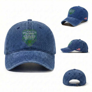 Funny Irish Pride Washed Cotton Baseball Cap Some People Spend Their Whole Lives Trying To Be Awesome Others Are Born Irish TS11 Washed Cap Universal Fit Royal Blue Print Your Wear