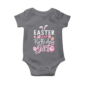 Funny Easter Day Birthday Girl Baby Onesie Born On Easter Day Eggs TS11 Charcoal Print Your Wear