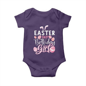 Funny Easter Day Birthday Girl Baby Onesie Born On Easter Day Eggs TS11 Purple Print Your Wear