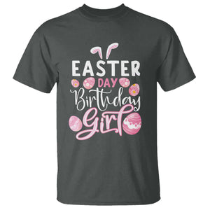 Funny Easter Day Birthday Girl T Shirt Born On Easter Day Eggs TS11 Dark Heather Print Your Wear