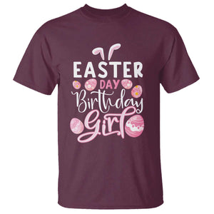Funny Easter Day Birthday Girl T Shirt Born On Easter Day Eggs TS11 Maroon Print Your Wear
