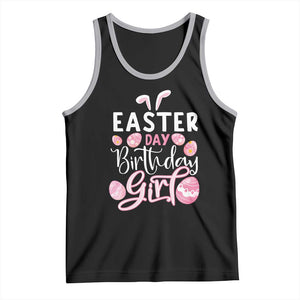 Funny Easter Day Birthday Girl Tank Top Born On Easter Day Eggs TS11 Black Athletic Heather Print Your Wear