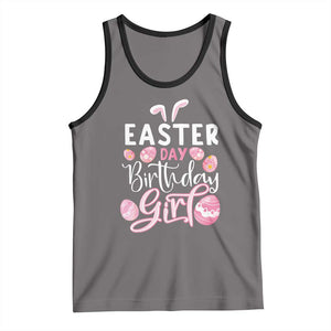 Funny Easter Day Birthday Girl Tank Top Born On Easter Day Eggs TS11 Deep Heather Black Print Your Wear