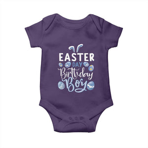 Funny Easter Day Birthday Boy Baby Onesie Born On Easter Day Eggs TS11 Purple Print Your Wear