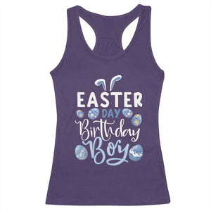 Funny Easter Day Birthday Boy Racerback Tank Top Born On Easter Day Eggs TS11 Purple Print Your Wear