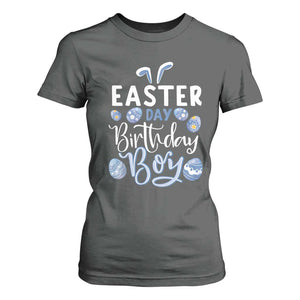 Funny Easter Day Birthday Boy T Shirt For Women Born On Easter Day Eggs TS11 Dark Heather Print Your Wear