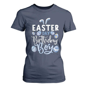 Funny Easter Day Birthday Boy T Shirt For Women Born On Easter Day Eggs TS11 Navy Print Your Wear