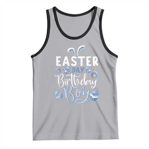 Funny Easter Day Birthday Boy Tank Top Born On Easter Day Eggs TS11 Athletic Heather Black Print Your Wear