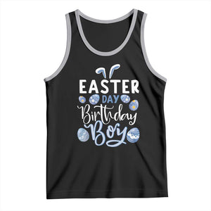 Funny Easter Day Birthday Boy Tank Top Born On Easter Day Eggs TS11 Black Athletic Heather Print Your Wear