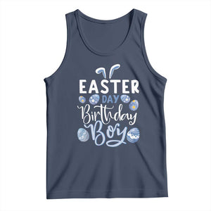 Funny Easter Day Birthday Boy Tank Top Born On Easter Day Eggs TS11 Navy Print Your Wear