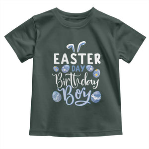 Funny Easter Day Birthday Boy Toddler T Shirt Born On Easter Day Eggs TS11 Dark Forest Green Print Your Wear