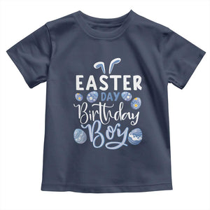 Funny Easter Day Birthday Boy Toddler T Shirt Born On Easter Day Eggs TS11 Navy Print Your Wear
