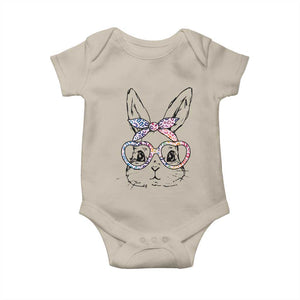 Easter Day Bunny Rabbit Face Tie Dye Glasses Baby Onesie TS11 Sand Print Your Wear