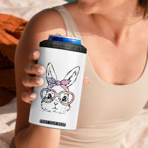 Easter Day Bunny Rabbit Face Tie Dye Glasses 4 in 1 Can Cooler Tumbler TS11 Print Your Wear