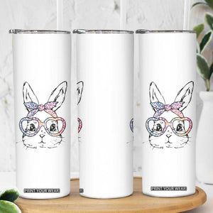 Easter Day Bunny Rabbit Face Tie Dye Glasses Skinny Tumbler TS11 Print Your Wear