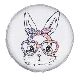 Easter Day Bunny Rabbit Face Tie Dye Glasses Spare Tire Cover TS11 Print Your Wear