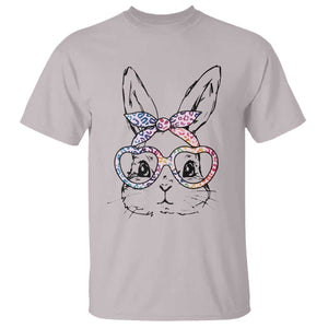 Easter Day Bunny Rabbit Face Tie Dye Glasses T Shirt TS11 Ice Gray Print Your Wear