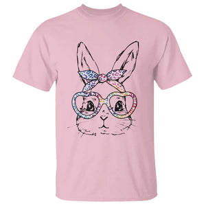 Easter Day Bunny Rabbit Face Tie Dye Glasses T Shirt TS11 Light Pink Print Your Wear
