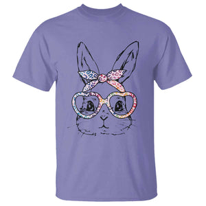 Easter Day Bunny Rabbit Face Tie Dye Glasses T Shirt TS11 Violet Print Your Wear