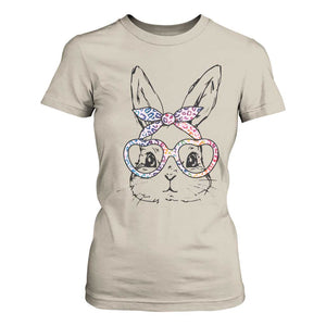 Easter Day Bunny Rabbit Face Tie Dye Glasses T Shirt For Women TS11 Sand Print Your Wear